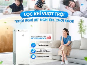 Máy lọc không khí tạo ẩm MCK555AVMV-W (Màu Trắng)